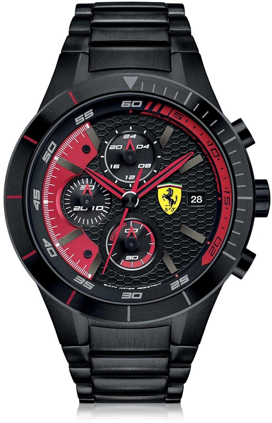 Ferrari - RedRev Evo Black Stainless Steel Men's Chrono Watch