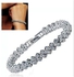 Crystal Bracelet With Artificial Diamond Inlaid For Wedding, Engagement, Mother`s Day And Birthday