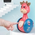 Sliding Deer Baby Tumbler Rattle Learning Education Toys Newborn Teether Infant Hand Bell Mobile Press Squeaky Roly-Poly Toy