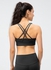 New nylon shock gathering running bra yoga vest