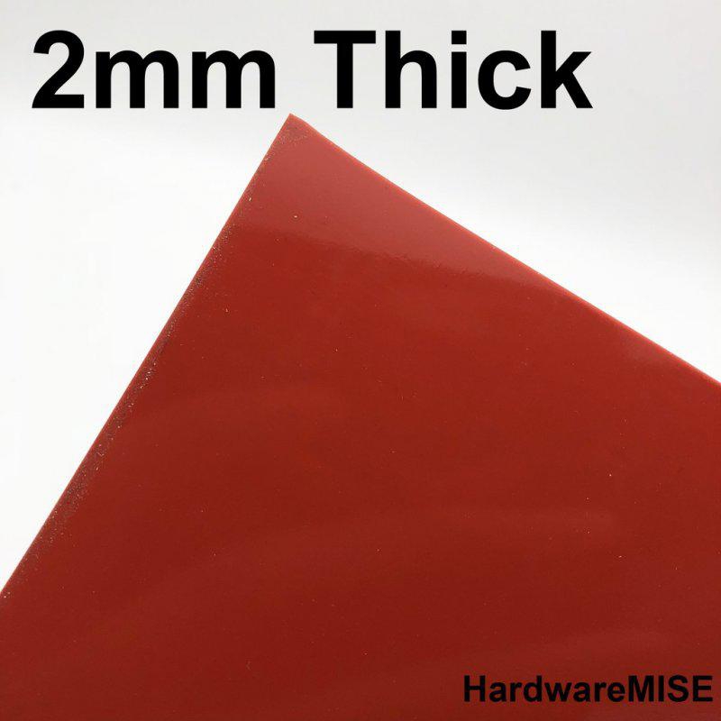 Hardwaremise Red Silicone Rubber Sheet 2mm Thick High temperature