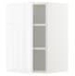 METOD Wall cabinet with shelves, white/Sinarp brown, 40x60 cm - IKEA