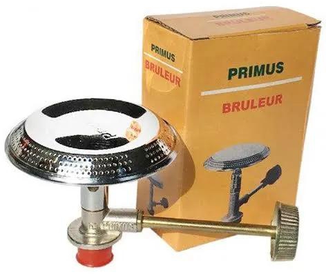 Primus Gas Burner For 6kgs Gas Cylindermatchstick ignition No batteries required Stainless steel body, easy to clean Takes up only a minimum kitchen space Stainless steel gas burne