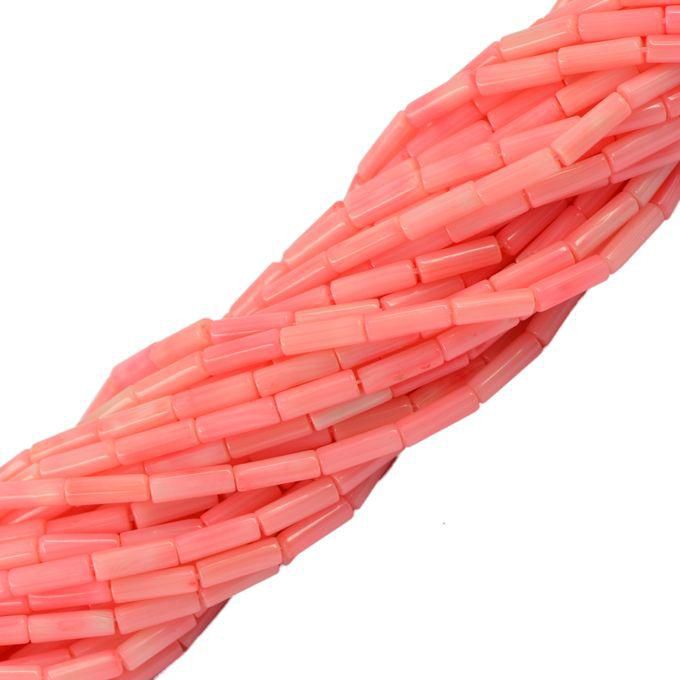 Pink Loose Spacer Tube Coral Stand Beads For Bracelet Jewelry Findings