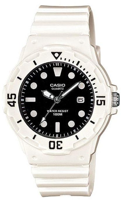 Casio Casio Watch for Women LRW-200H-1EVDF Analog Resin Band White & Black