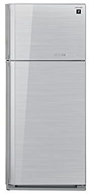 Sharp SJ-GV58A(SL) No Frost Refrigerator Inverter with Two Glass Doors, 450 Liters - Silver