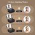 Portable Travel Cosmetic Case, with Mirror LED Light 3 Adjustable Brightness Cosmetic Bag Adjustable Dividers Makeup Storage For Women, Makeup Accessories & Tools Case, Rechargeable,Waterproof
