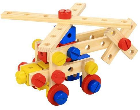 Generic Baby 78 Pcs Functional Wooden Nuts And Bolts Combination Toys Building Construction Set