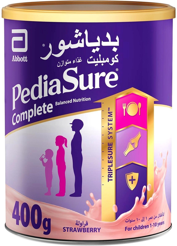PediaSure Complete Strawberry Flavour Health And Nutrition Drink Powder 400g