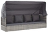 vidaXL Garden Lounge Bed with Roof Mixed Grey Poly Rattan