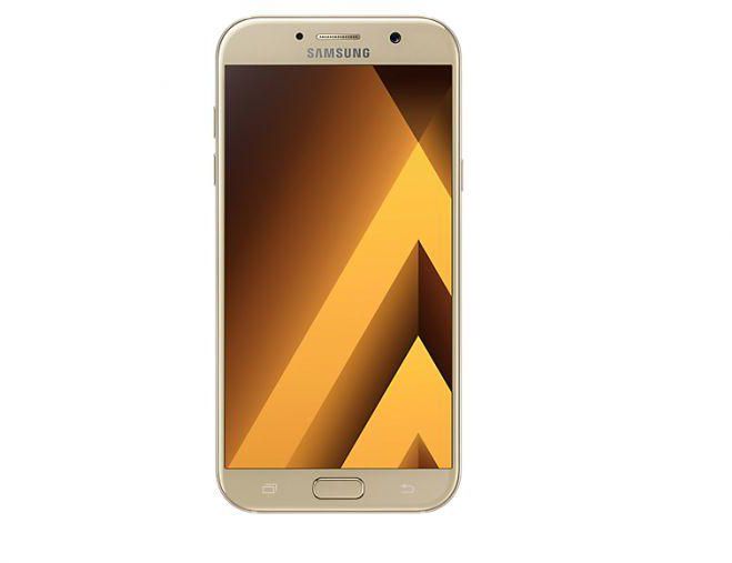 Samsung Galaxy A7 (2017) 5.7-Inch (3GB, 32GB ROM), Android 6.0.1, 16MP + 16MP Smartphone-Gold Sand