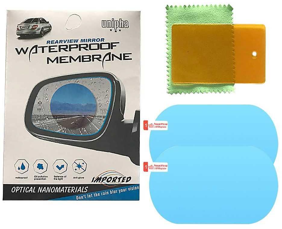 Car Rearview Mirror Film Anti-Fog Membrane Waterproof Rainproof 2 PCS