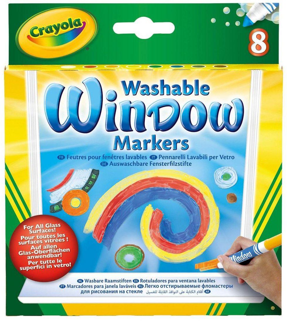 Crayola Al-58-8165 Washable Window Markers, 8 Count