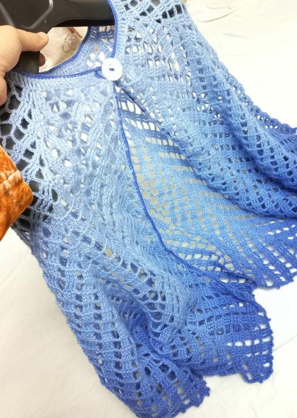 Handmade Women's Shawl - Blue