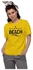 Printed Life Is Better At The Beach T-Shirt Yellow