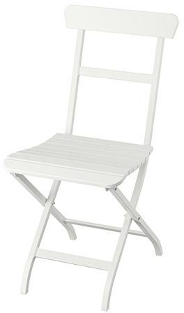 MÄLARÖ Chair, outdoor, white foldable white