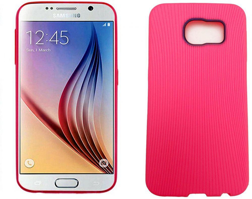 Protective Stripped Phone Cover for Samsung Galaxy Edge S6 , Pink