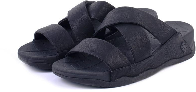 LARRIE Men Wide Platform Sandals - 5 Sizes (Black)