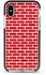Protective Case Cover For Apple iPhone X/XS Red bricks wall Full Print