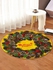 Christmas Pine Cones Greeting Pattern Round Area Rug - R47 Inch