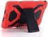 For New iPad 9.7 (2017) - PEPKOO Spider Series Heavy Duty PC / Silicone Tablet Cover - Red