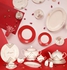 Get Lotus Dream Porcelain Dinner Set, 60 Piece - Multicolor with best offers | Raneen.com