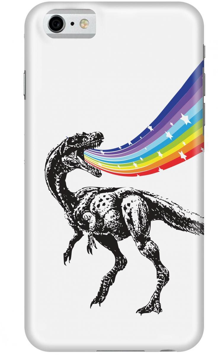 Stylizedd  Apple iPhone 6 Premium Slim Snap case cover Gloss Finish - Rainbow Dino