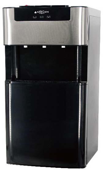 Bergen Hot, Cold & Warm 3 Taps Silver Black Water Dispenser
