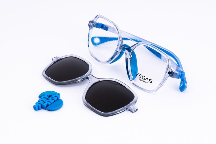Vegas نظارة متعددة الغيارات اطفال - 19994 - ازرق فاتح