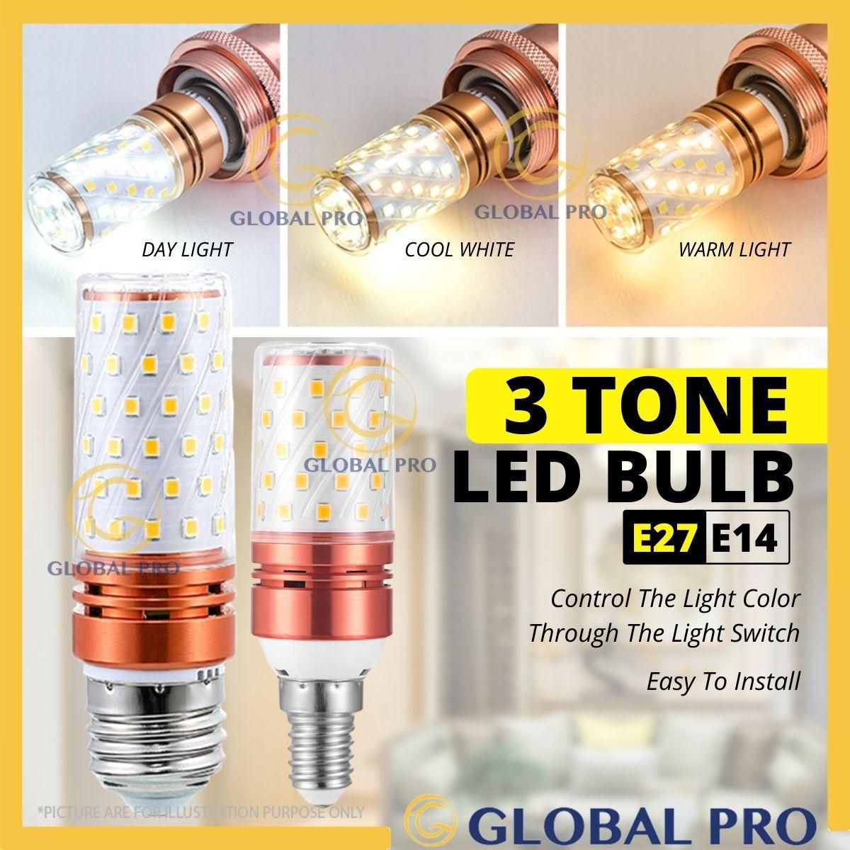E27 / E14 3 TONE COLOR Super Bright LED Corn Bulbs Pendant Light