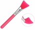 6pcs Silicone Makeup Brush Set Facial Mask Foundation Brushes Cosmetic Eyeshadow Eyebrow Brush Kit With Plastic Handle Rose Red