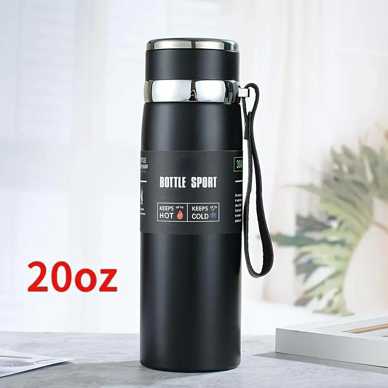 600ml Stainless Steel Vacuum Flask Bottle, Hot and Cold Water Bottle for Sports, Travel, Office, School and outdoor