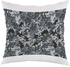 Camouflage Printed Cushion Cover Velvet Grey/White/Black 40x40centimeter