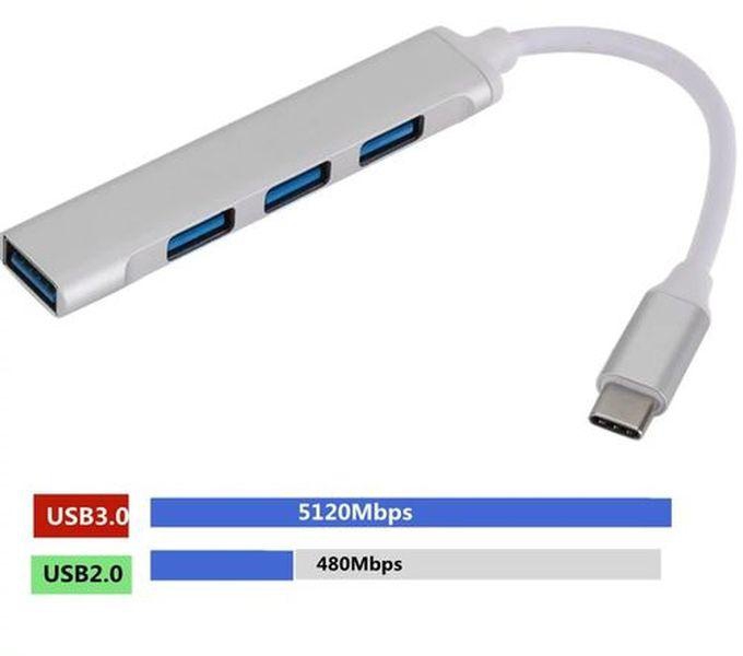 Hub 4Ports USB Hub Type C Adjustable Adapter