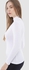 Carina Woman White Viscose High Neck Long Sleeves Top