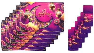 Ramadan Set of 6 Place Mats and 6 Cutlery Holders