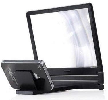 Enlarge Screen Display Stand Magnifier For Phone Black