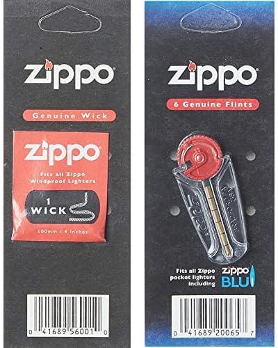 Zippo Accessory Set - Includes ONE Flint Blister Pack and ONE Wick Blister Pack, ZP 2406n & 2425