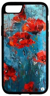 PRINTED Phone Cover FOR IPHONE 6s Beautiful Red Flowers Painting