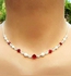 Necklace Women's Hand Made Color Lolo /Kristal Red-white