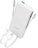 Achas Power Bank Multiple Output  10000mAh Qualcomm QC3.0 Built-in Type-C, Micro USB,Lightning Cable
