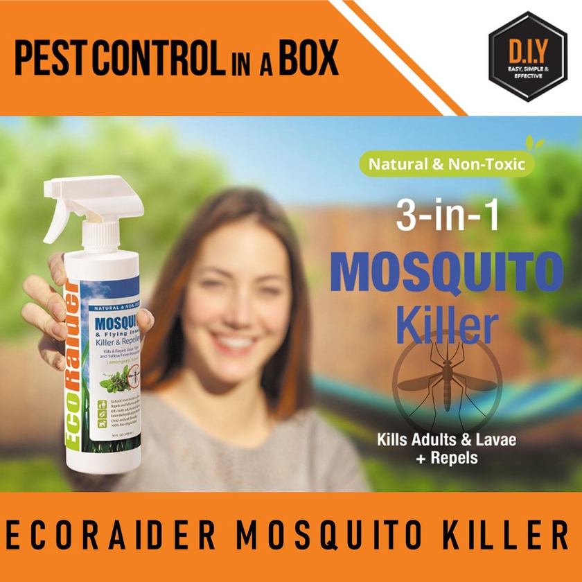 Ecoraider Mosquito Killer &amp; Repellent 3-in-1 -16oz 480ml