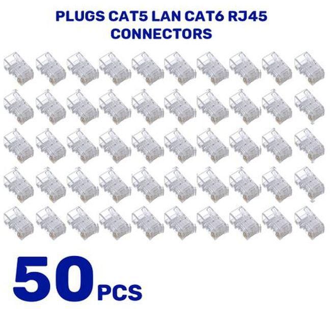 Keendex Rj45 Lan Cat6 Cat5 Plugs Connectors - 50 Pcs