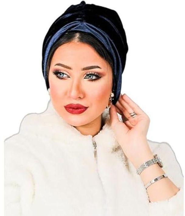 Turban For Women Winter Velvet Ruffle Turban Women Turban Women Turban Women Turban Headwear Women Hijab For Women,Navy