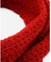 Agu Crochet Infinity Scarf - Dark Red