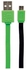 Manhattan 391351 Flat Micro USB Cable- A Male To Micro B Male, 1.8 Meter, Black/Green