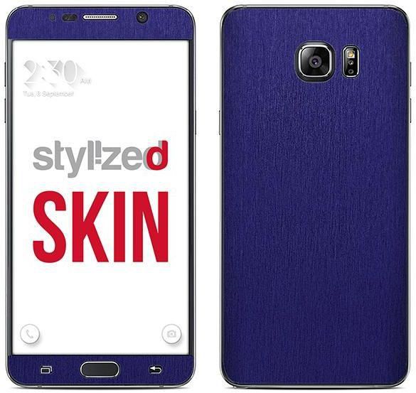 Stylizedd Premium Vinyl Skin Decal Body Wrap For Samsung Galaxy Note 5 - Brushed Steel Blue