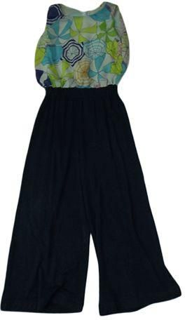 Jumpsuits 56051 for Girls - White and Navy Blue, 9 to 10 Years