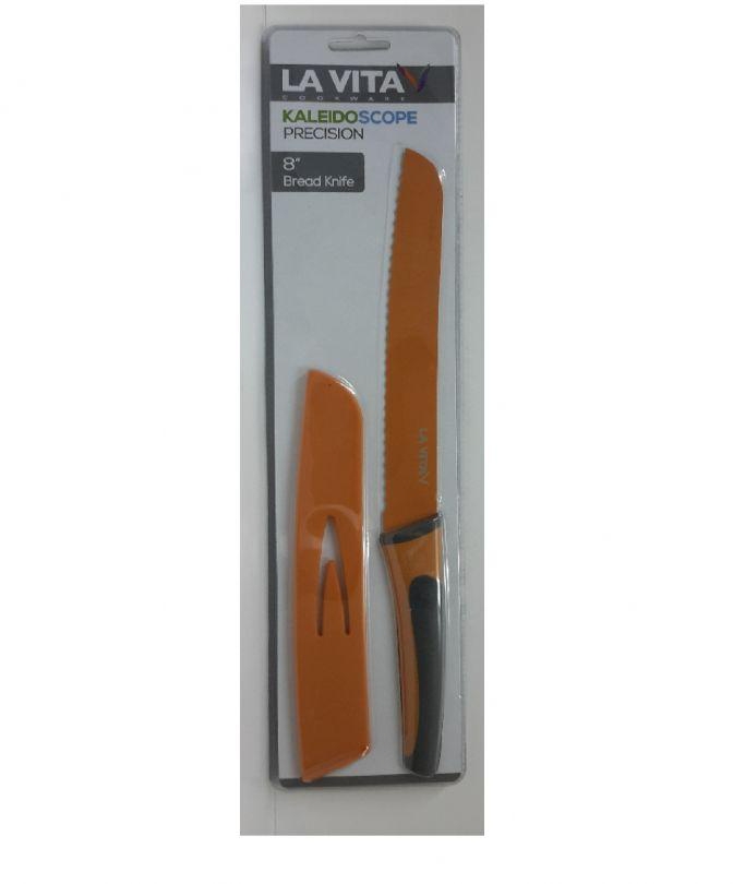 La Vita Orange Bread Knife 20cm - Kaleido Scope