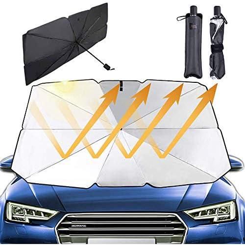  Car Windshield Sun Shade Umbrella - Foldable Car Umbrella Sunshade  Cover UV Block Car Front Window (Heat Insulation Protection) for Auto Windshield  Covers Trucks Cars (Large) : Automotive